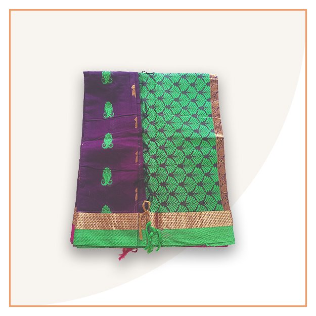 Green Cotton Saree